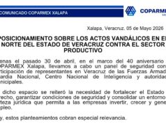Coparmex Xalapa condena quema de camiones y exige seguridad en Veracruz